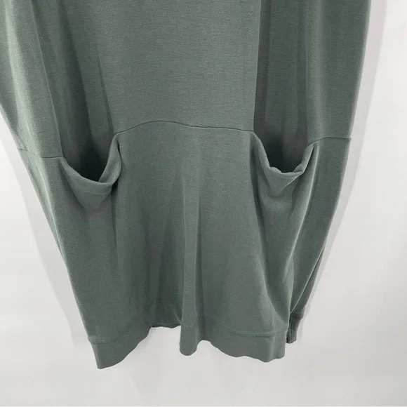 Masai Balsam Green Relaxed Fit Lagenlook Midi Dress Boxy Minimal Boho Size Med - Picture 3 of 13